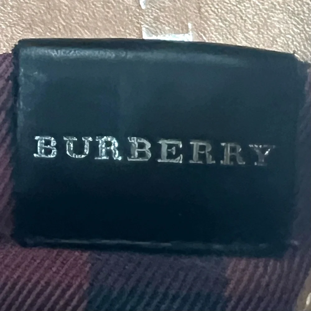 Burberry Harowby Maroon Black Olive Nova Check Low Top Sneakers Leather Trim 38 - Picture 10 of 13